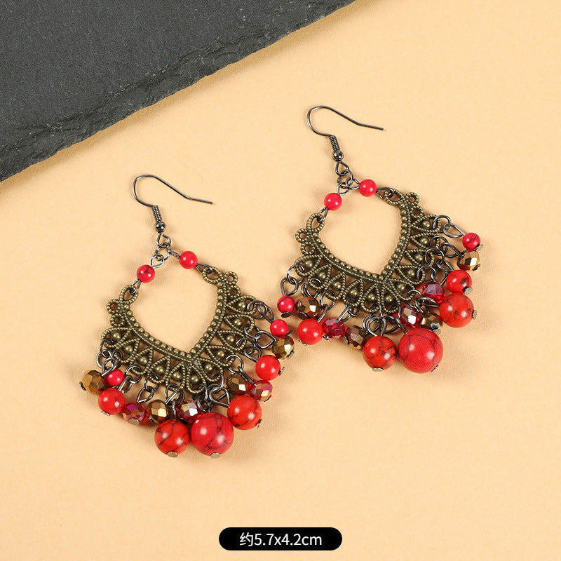 Wholesale Vintage Tassel Alloy Earrings
